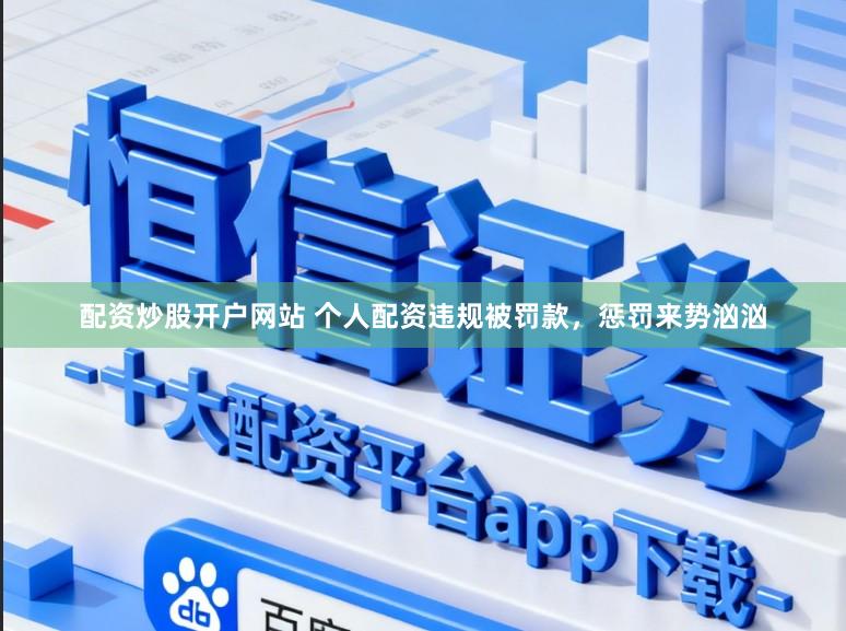 配资炒股开户网站 个人配资违规被罚款，惩罚来势汹汹